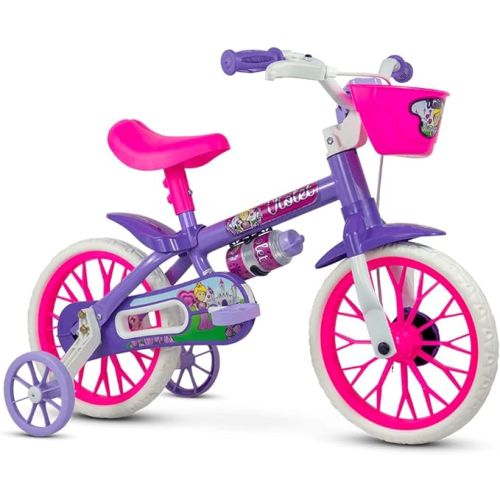 Bicicleta Aro 12 Nathor Lilas/rosa Violet C/cesta