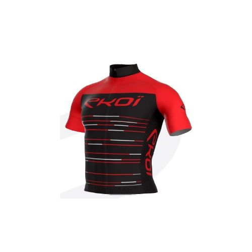 Camisa Masc. Ciclismo M/curta Ekoi Noir Preta Vermelho