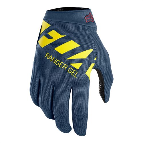 Luva Fox Ranger Gel Glove Dedo Inteiro Azul/amarela