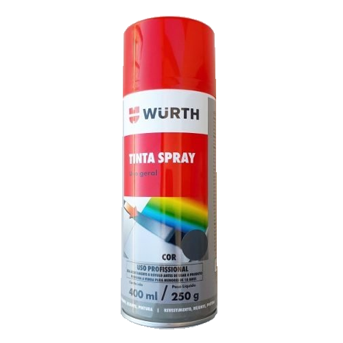 Tinta Spray Preto/bril. Wurth 400ml