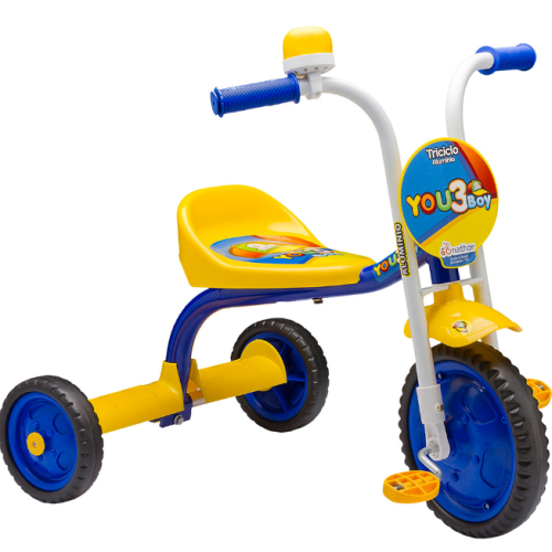 Triciclo Infantil Nathor Azul Amarelo