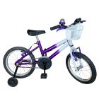 Bicicleta 16 Fem Branco C/violeta